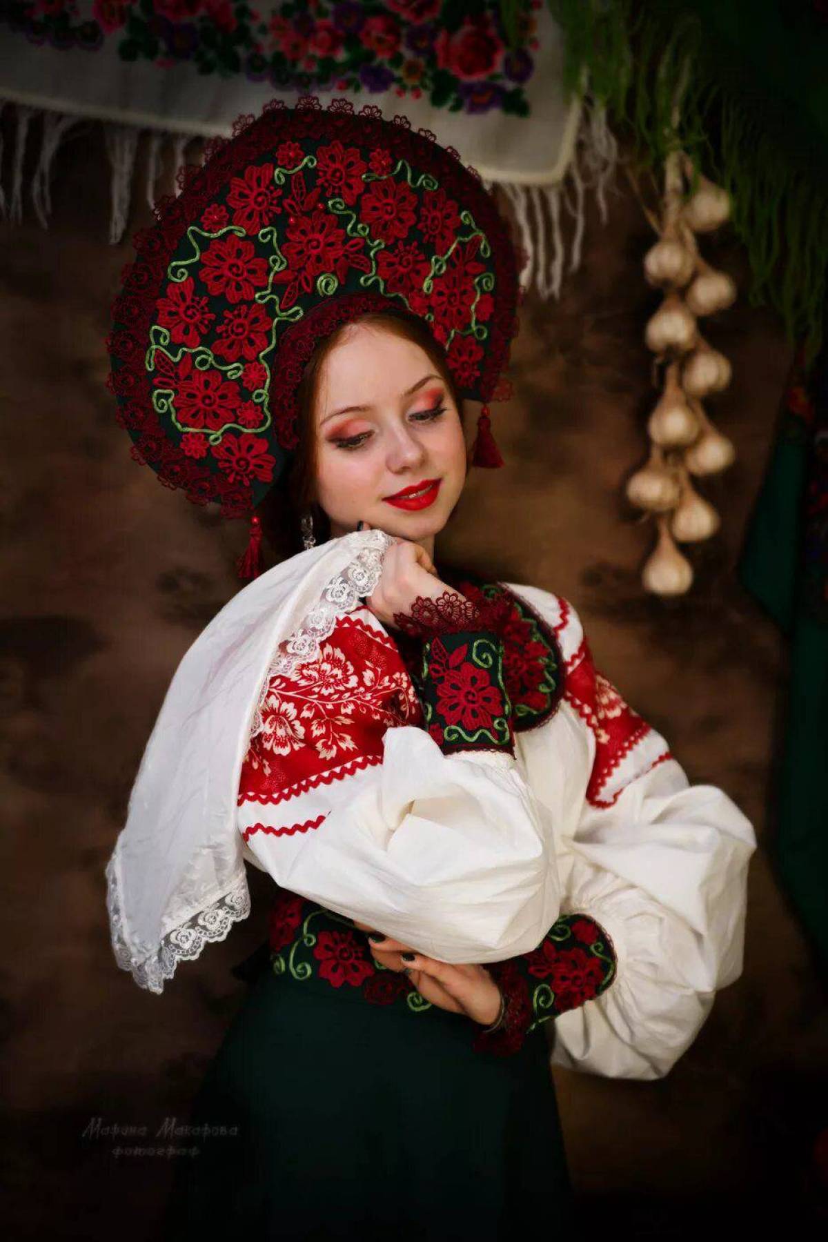 Women in Slavic costumes underwear in Pasig