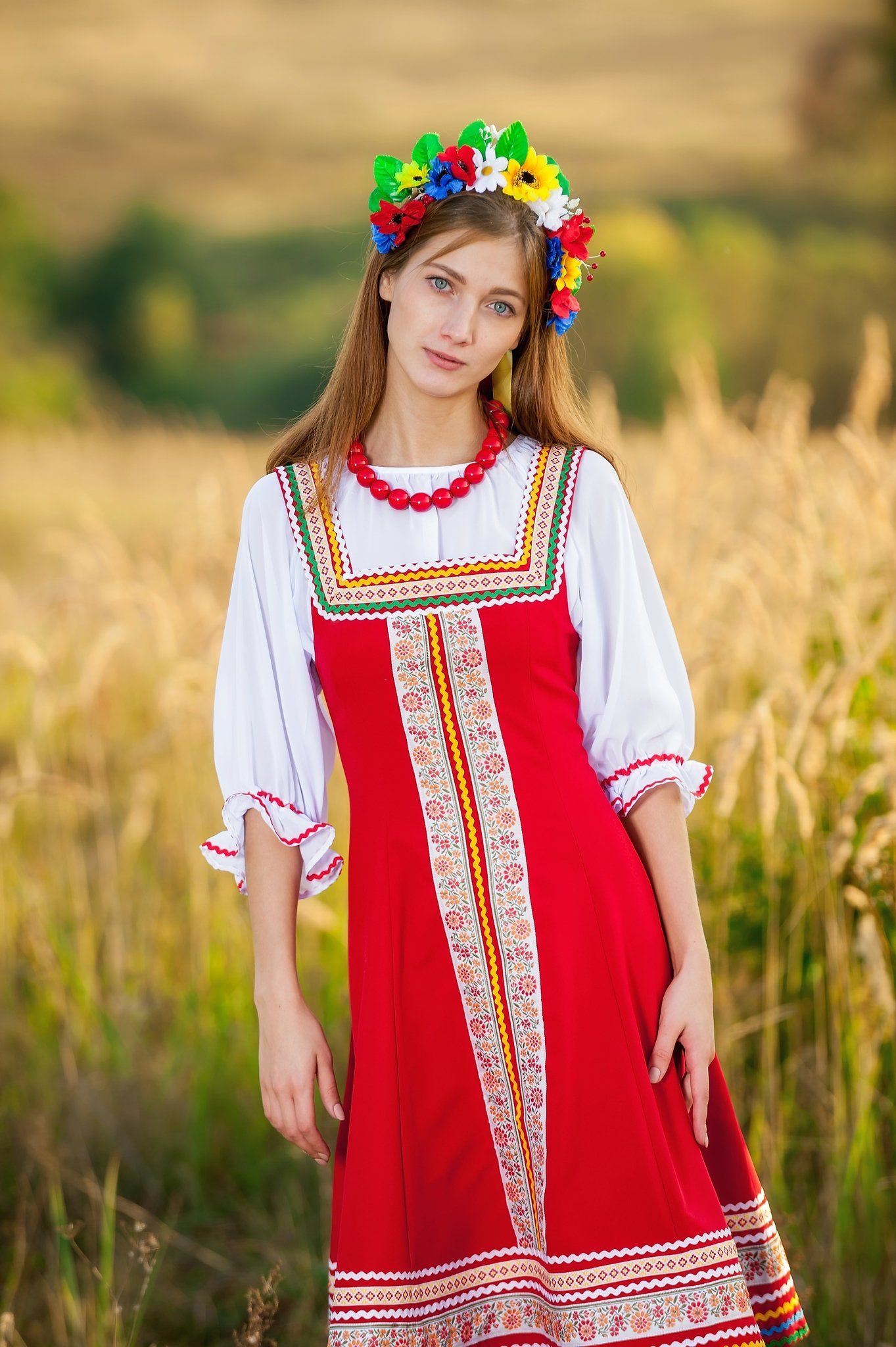 Women in Slavic costumes in Pasig